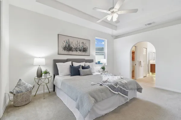 a bathroom with a double vanity sink and mirror