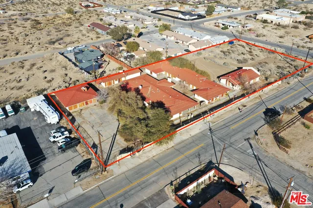 an aerial view of a city