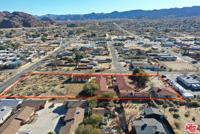 an aerial view of a city