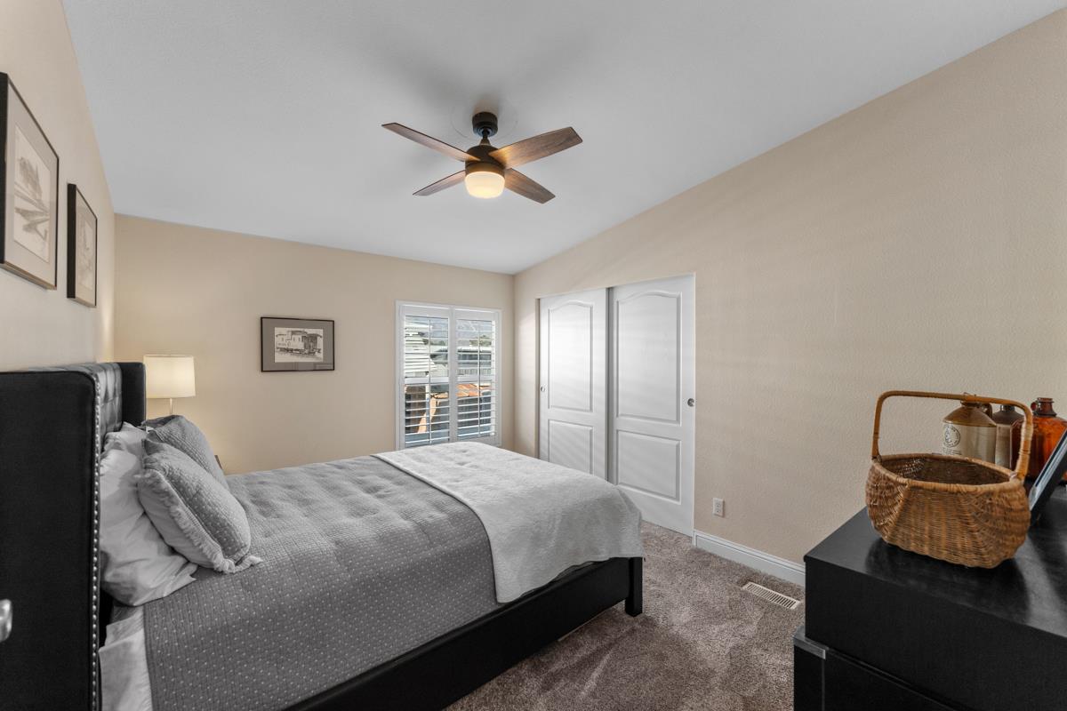 128 Don Felipe Ojai, CA 93023 - Photo 19 of 35 a bedroom with a bed and a window
