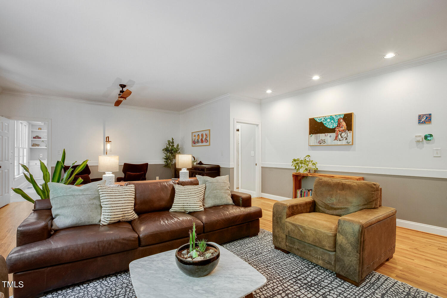 5809 Garrett Road Durham, NC 27707 - Photo 9 of 66 a living room with furniture kitchen and kitchen view