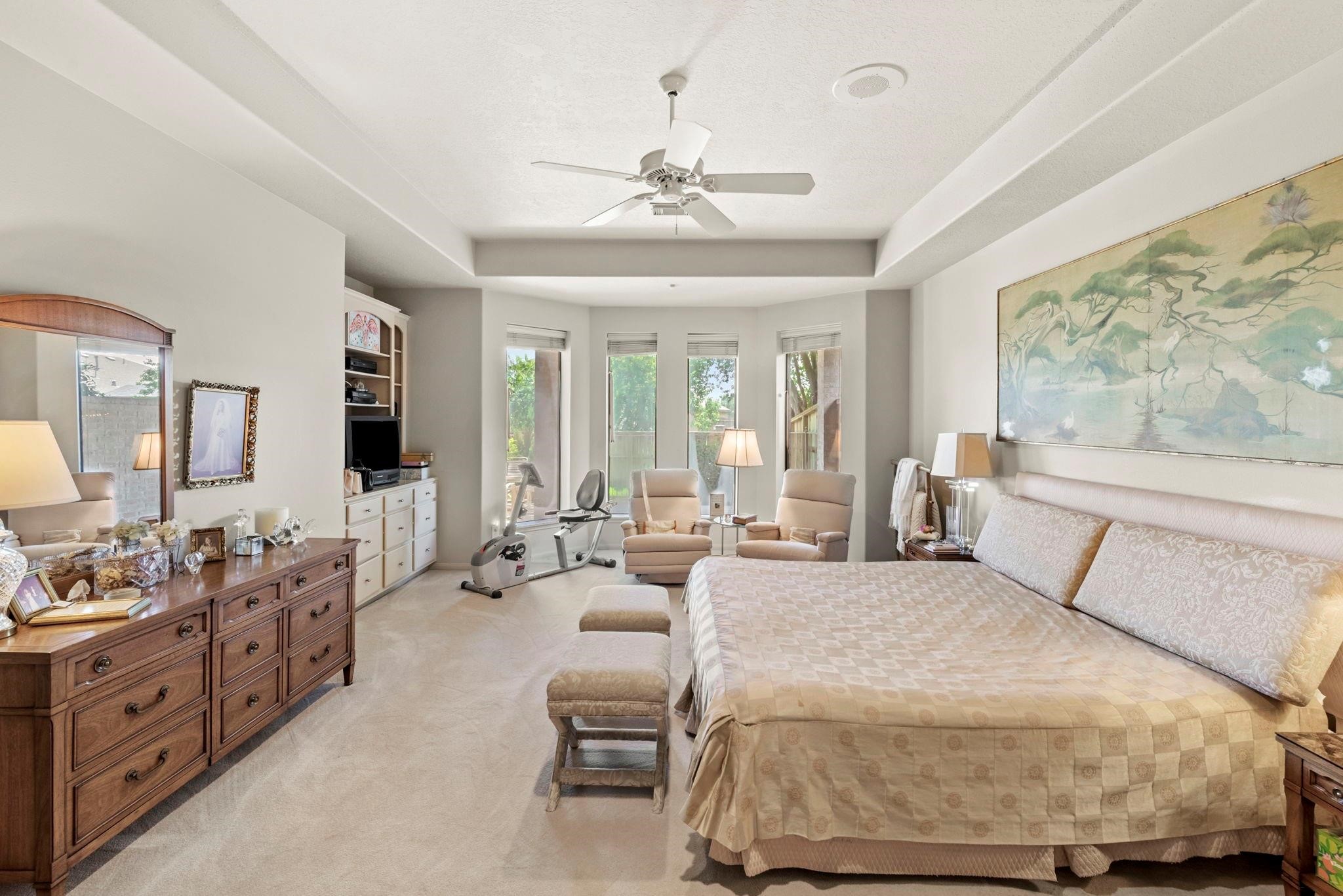 4513 Country Club View Baytown, TX 77521 - Photo 21 of 46 a bedroom with furniture and large window