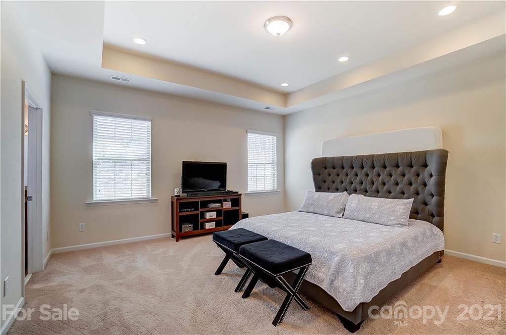 237 Butterfly Place, Unit 198 Tega Cay, SC 29708 - Photo 16 of 26 a bedroom with a bed and a flat screen tv