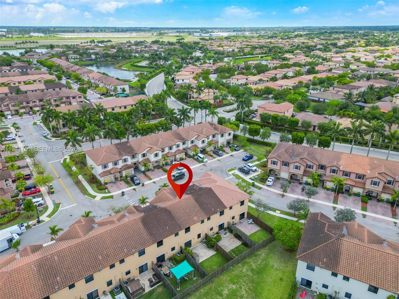 3763 Southeast 2nd Street Homestead, FL 33033 - Photo 39 of 48 an aerial view of residential houses with outdoor space