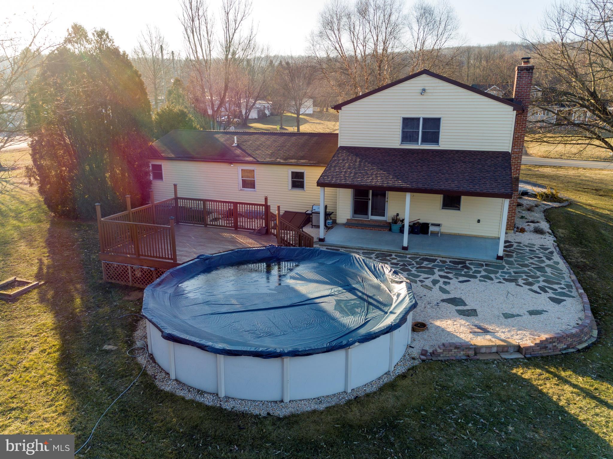 253 South View Road Fleetwood, PA 19522 - Photo 9 of 35 Closer look at the patio and pool area.
