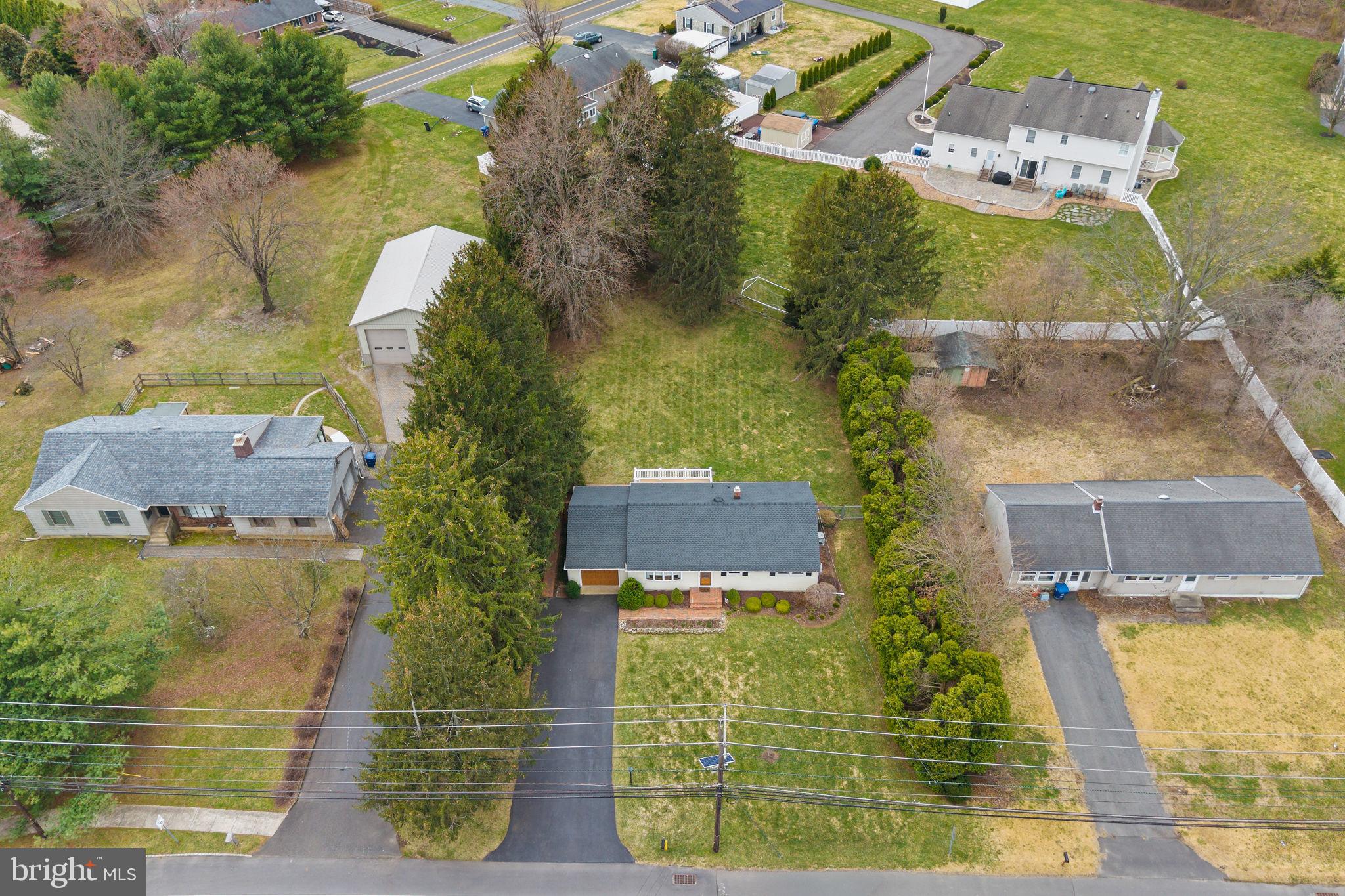 96 Bordentown Chesterfield Road Chesterfield, NJ 08515 - Photo 5 of 42 an aerial view of a house with a yard
