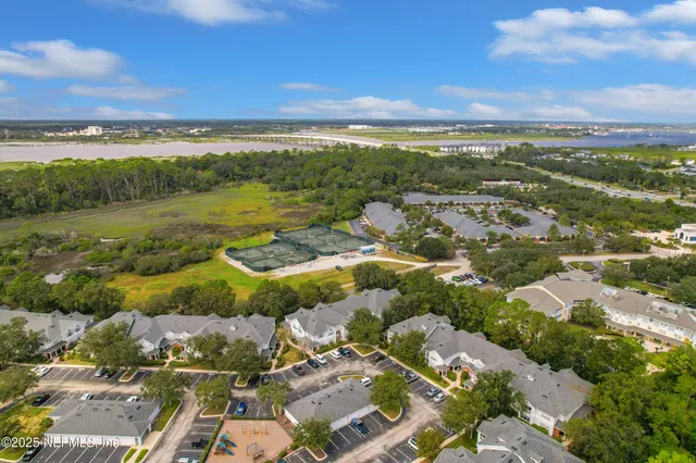 a view of a city with mountains in the background