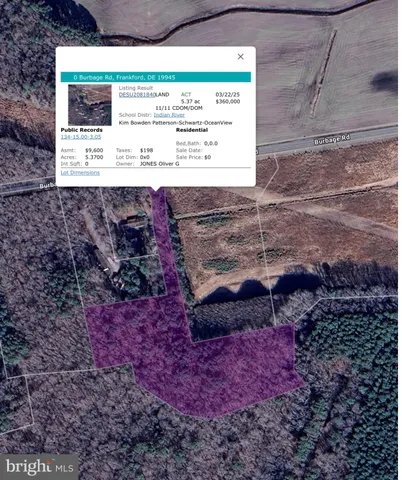 $345,000 | 0 Burbage Road, Frankford, DE 19945