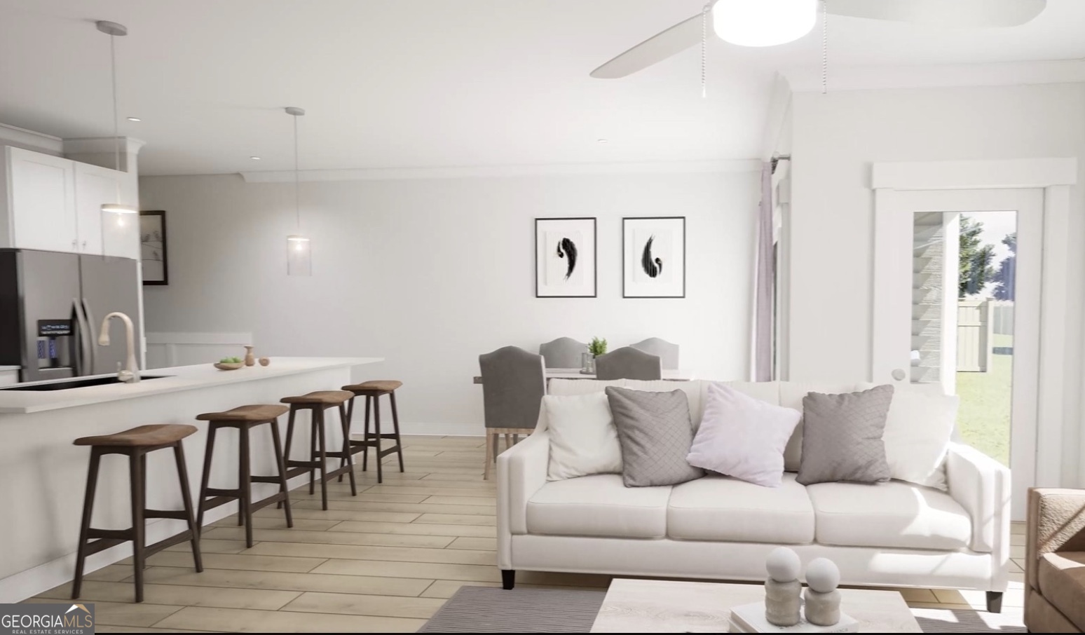 2280 Santa Fe Street, Unit 17 Morrow, GA 30260 - Photo 4 of 19 a living room with furniture and wooden floor