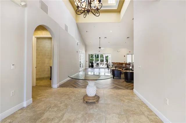 a view of a living room and bathroom