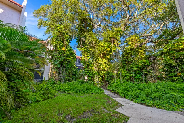 a view of an house with backyard and garden