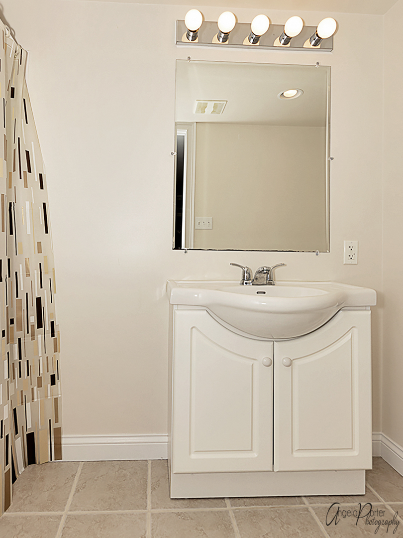 135 Eagle Point Road Fox Lake, IL 60020 - Photo 19 of 27 a bathroom with a sink a mirror and a shower