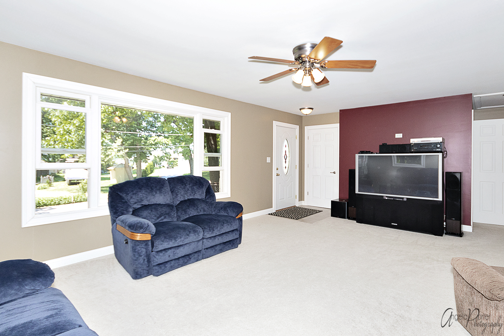 135 Eagle Point Road Fox Lake, IL 60020 - Photo 5 of 27 a living room with furniture and a flat screen tv