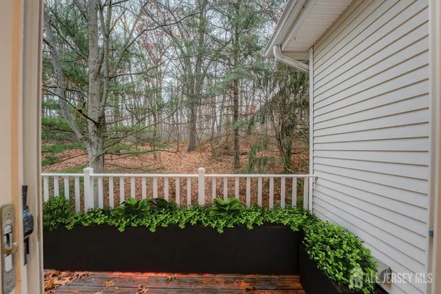 a view of a garden of flowers