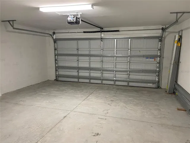 a view of a garage