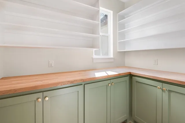 a utility room with a window