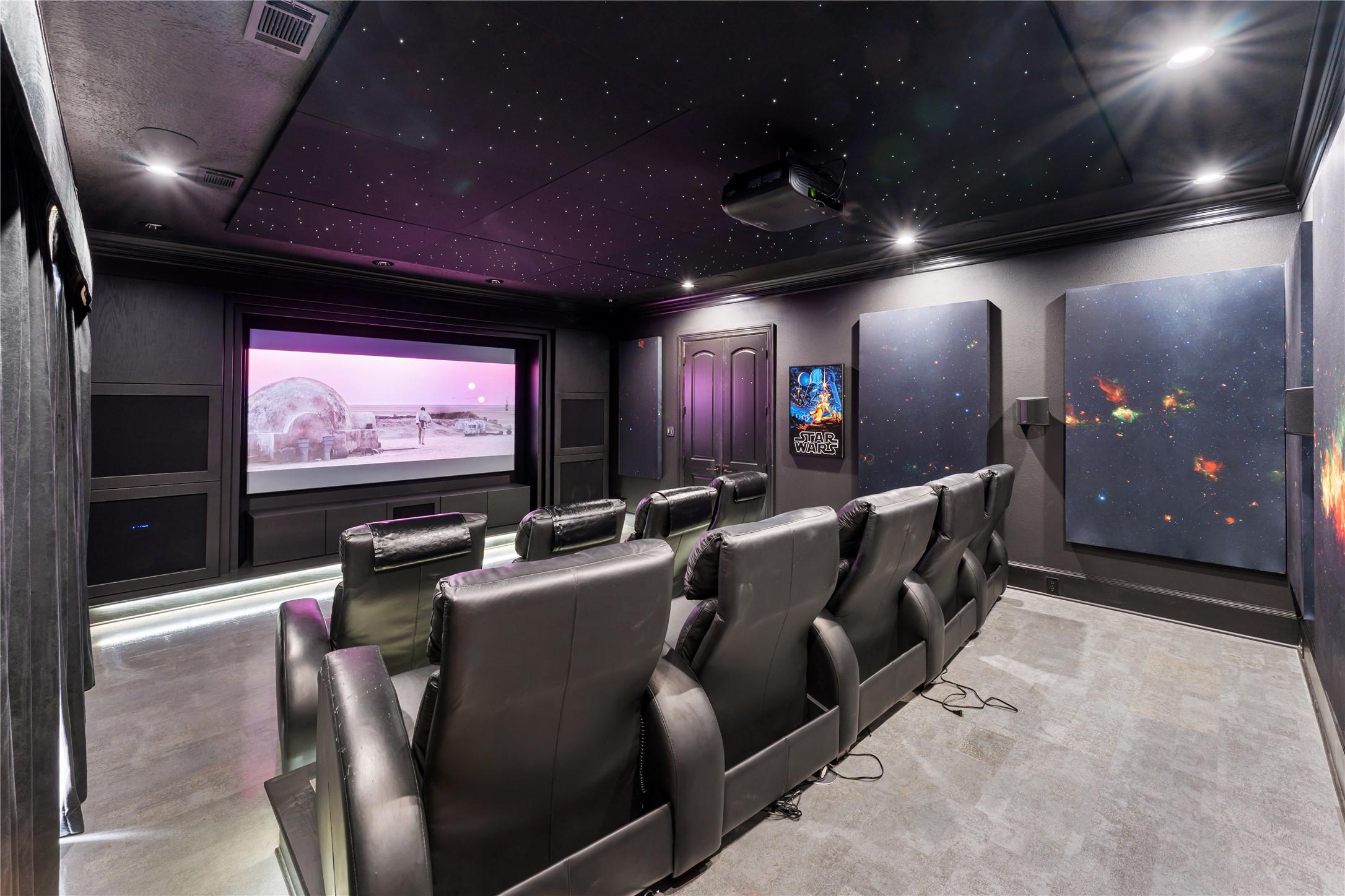 4727 Sugar Maple Court Fulshear, TX 77441 - Photo 22 of 50 a room with furniture projector and screen