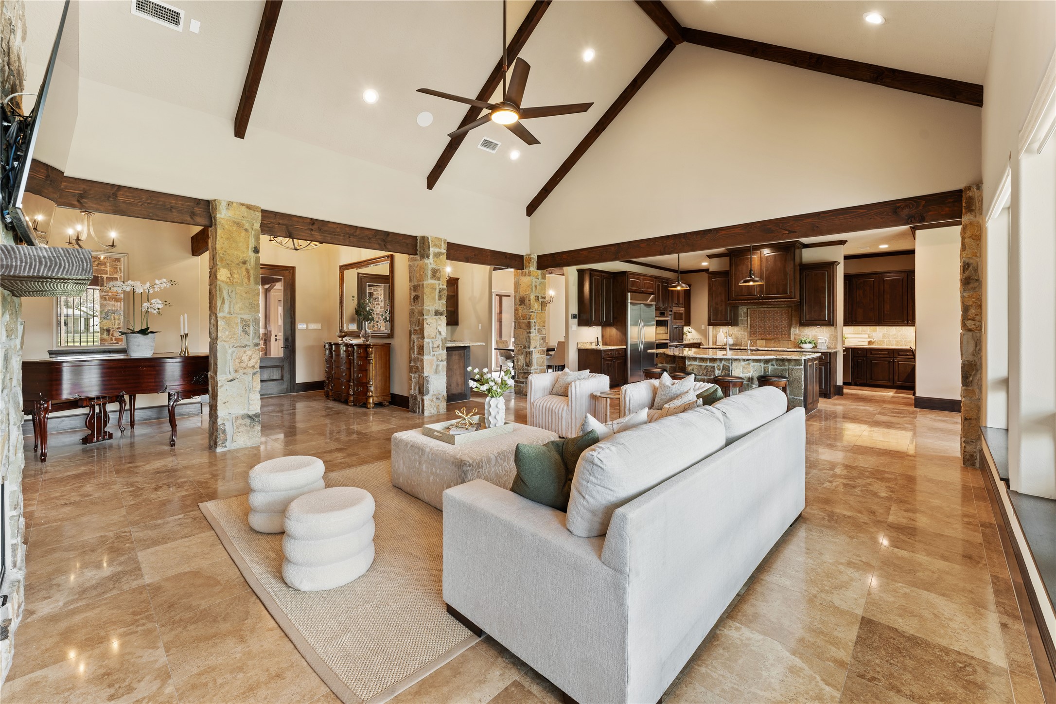 4727 Sugar Maple Court Fulshear, TX 77441 - Photo 50 of 50 a living room with furniture and a view of kitchen