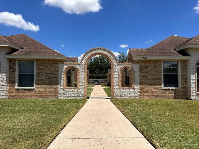 a front view of a house with entertaining space