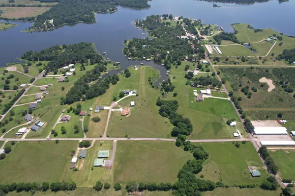 an aerial view of a residential houses