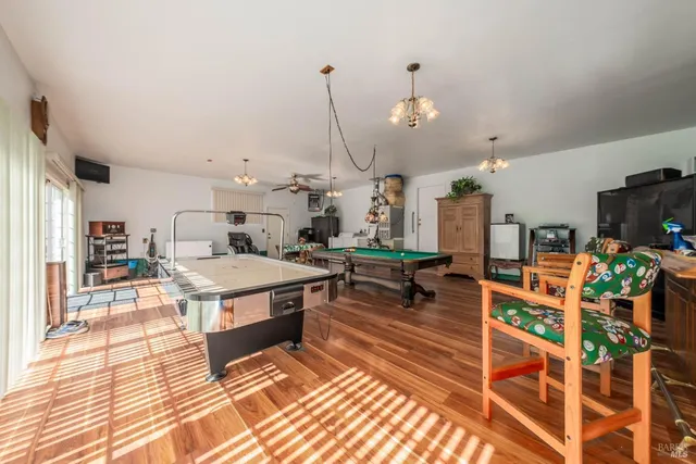 a house with a bench in patio