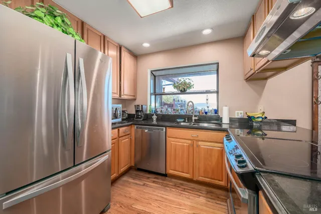 a bedroom with a bed and furniture