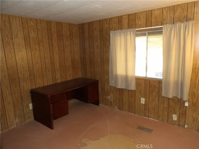 a view of wooden door