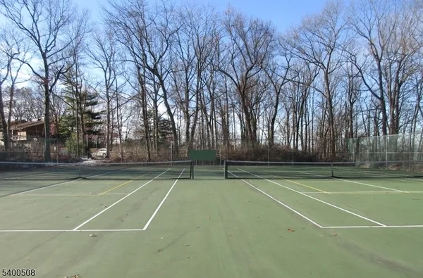 a view of an outdoor space and tennis court