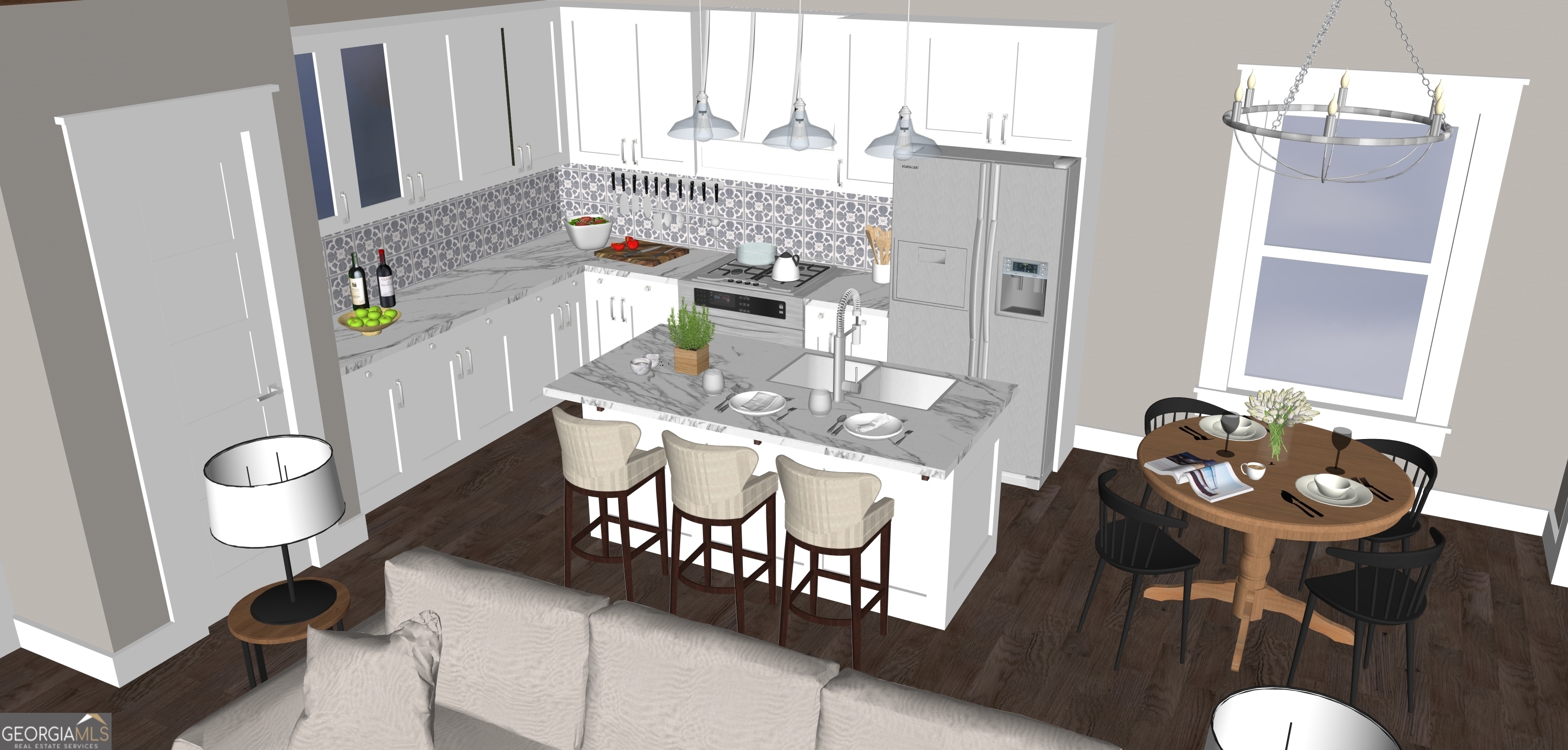 5 Fountain Farm Way Zebulon, GA 30295 - Photo 3 of 5 a dining room with furniture and wooden floor