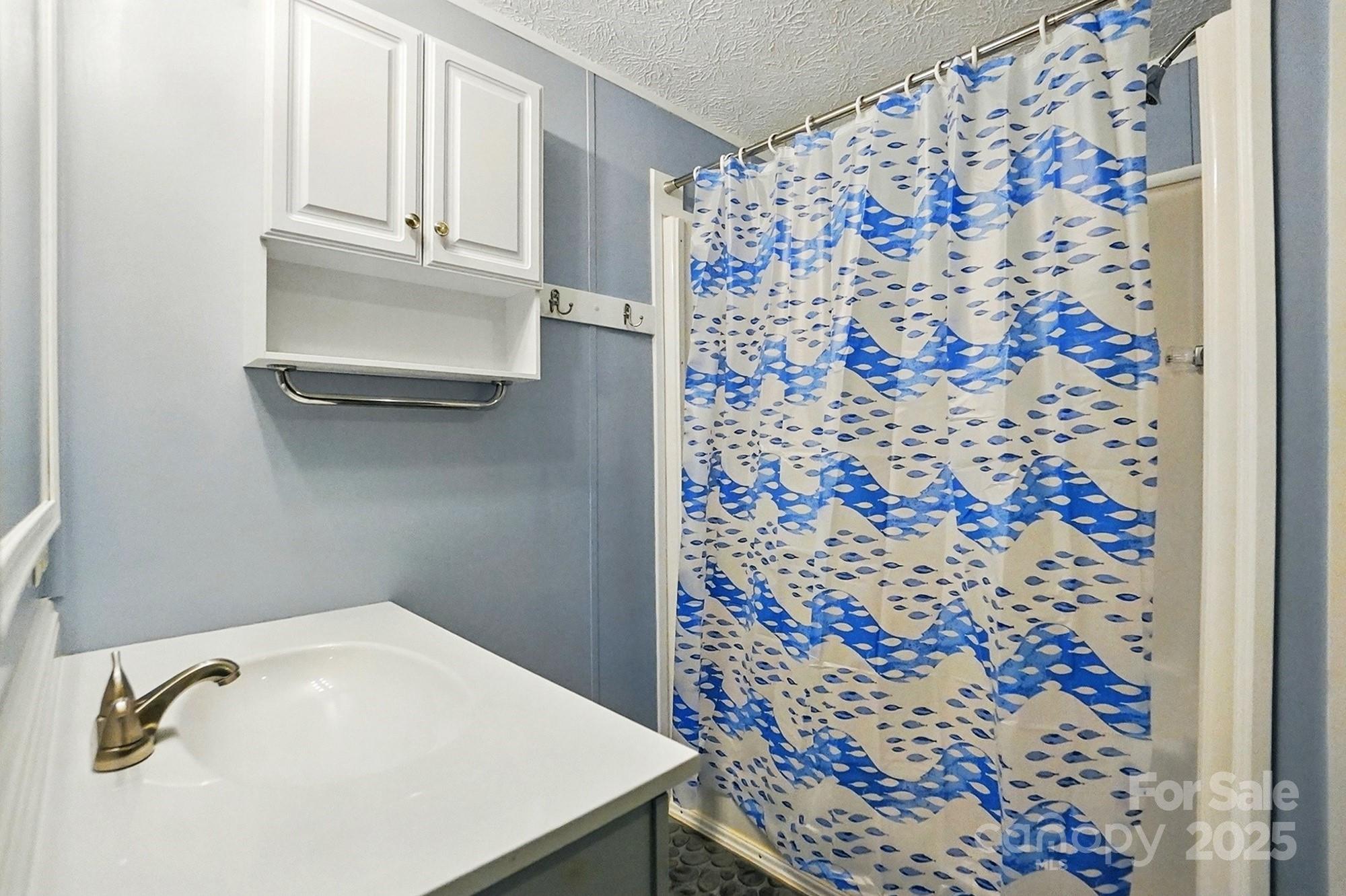 621 Harper Davis Road Lake Wylie, SC 29710 - Photo 19 of 30 a bathroom with a shower curtain and a sink