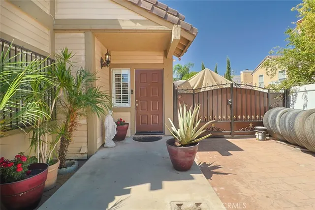 a view of a potted plants on a patio