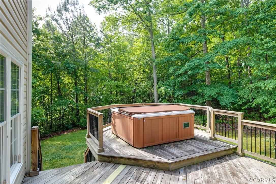 10970 Weybridge Road Chester, VA 23831 - Photo 31 of 35 a view of a wooden deck with a yard