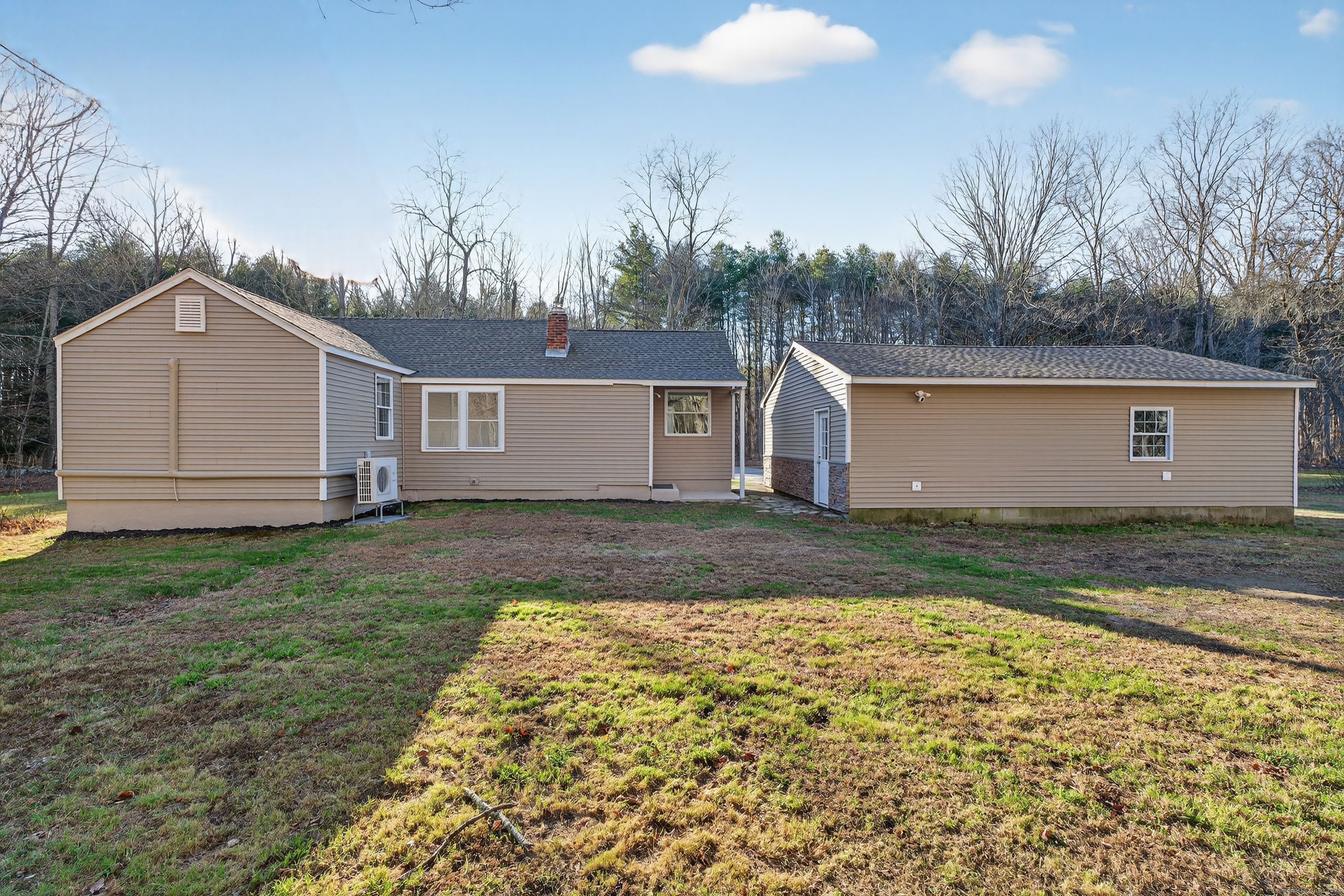 586 Back Road Windham, CT 06256 - Photo 24 of 32 a view of a yard with a house