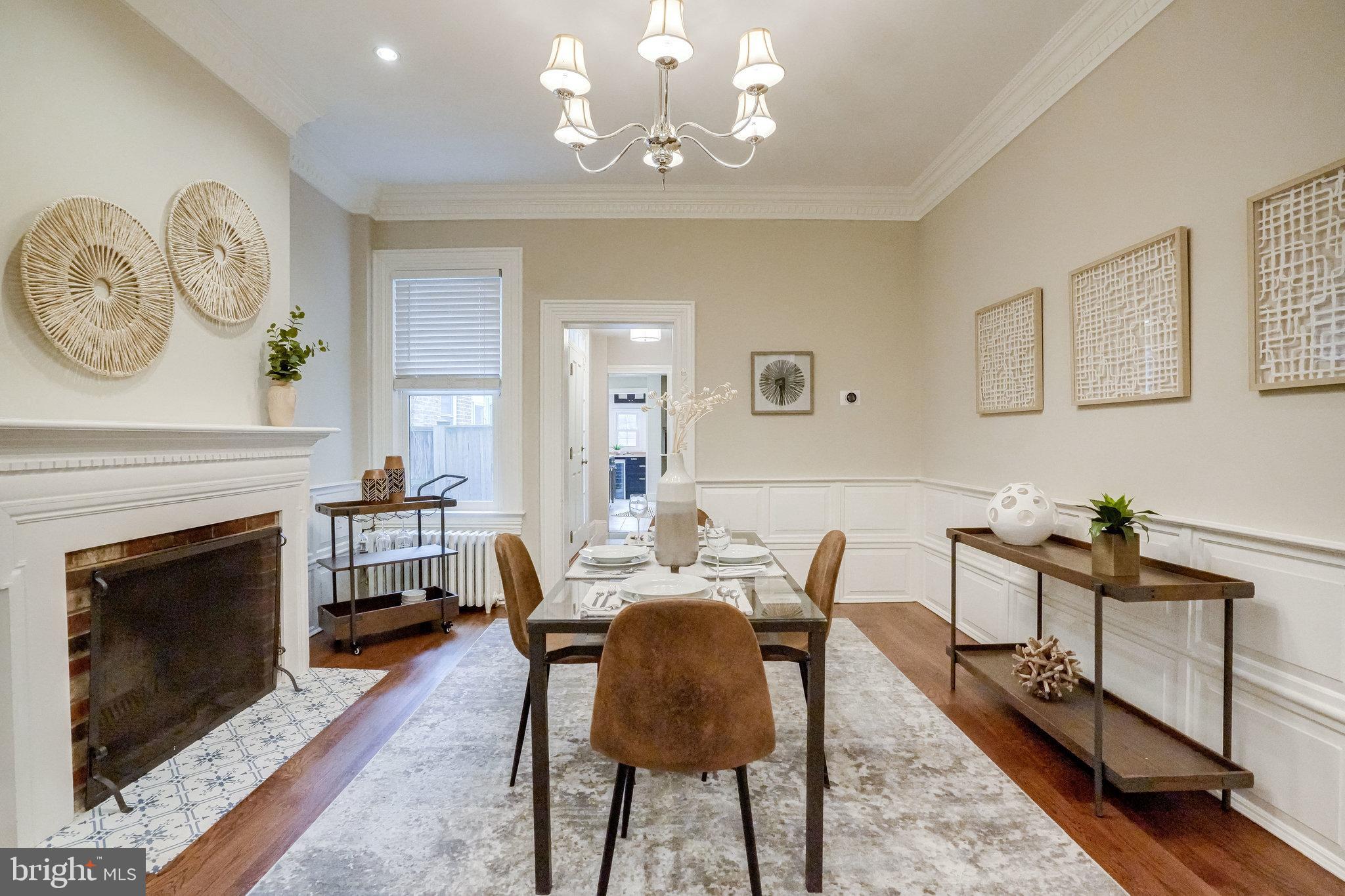 611 G Street Southeast Washington, DC 20003 - Photo 7 of 30 Additional ornate fireplace in the dining area