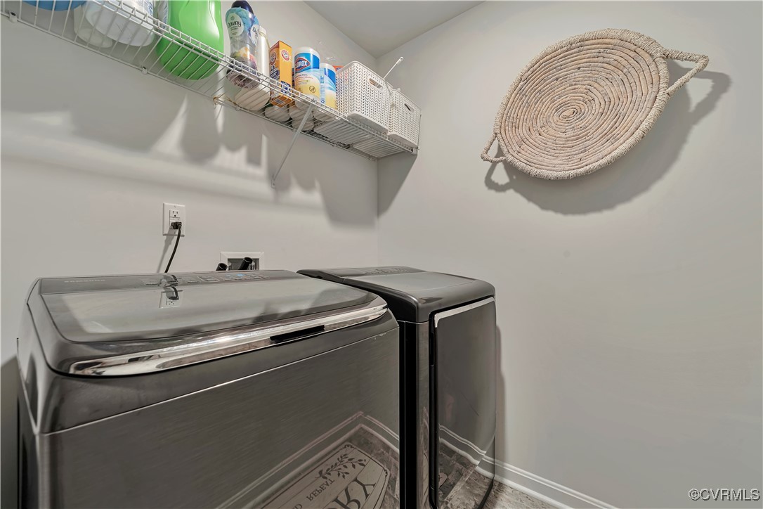 7232 Cress Terrace New Kent, VA 23124 - Photo 30 of 42 a utility room with dryer and washer