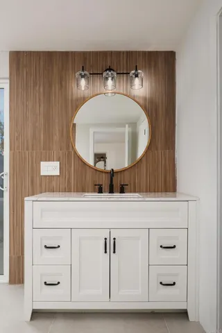 a view of a bathtub in a bathroom