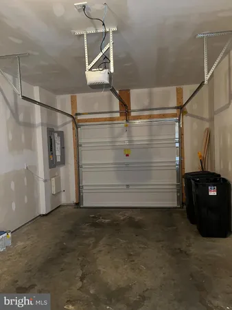 a view of a garage