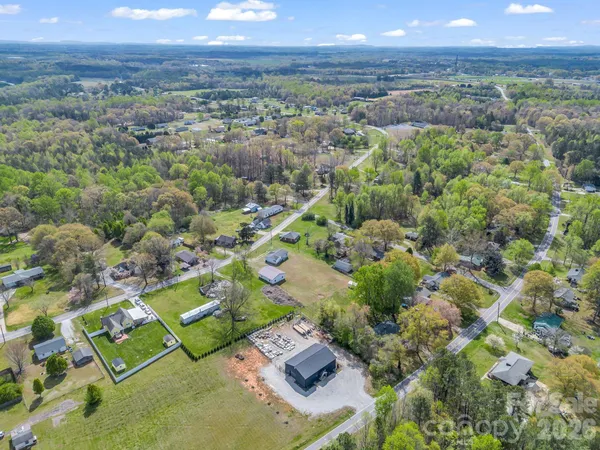 an aerial view of multiple house