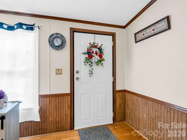 a view of a hallway with entryway
