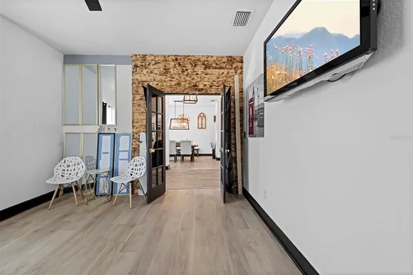 a view of living room and window