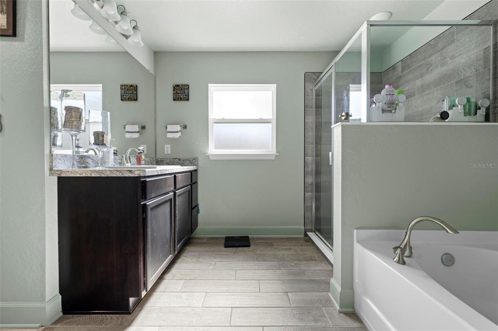 12034 Mandlin Road Weeki Wachee, FL 34614 - Photo 43 of 51 a bathroom with a tub sink and mirror