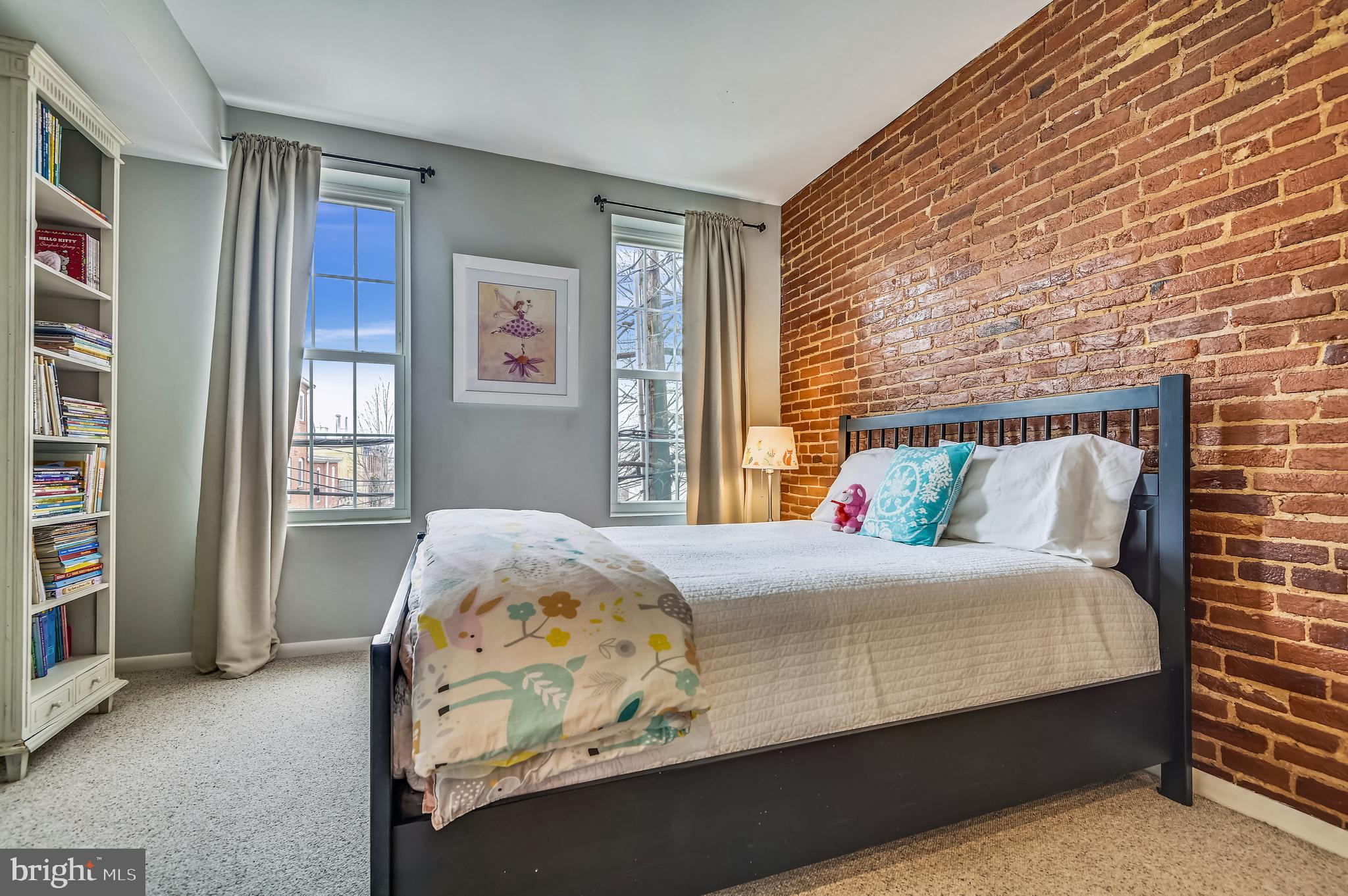1143 Riverside Avenue Baltimore, MD 21230 - Photo 33 of 76 Large Bedroom (2) with brick walls