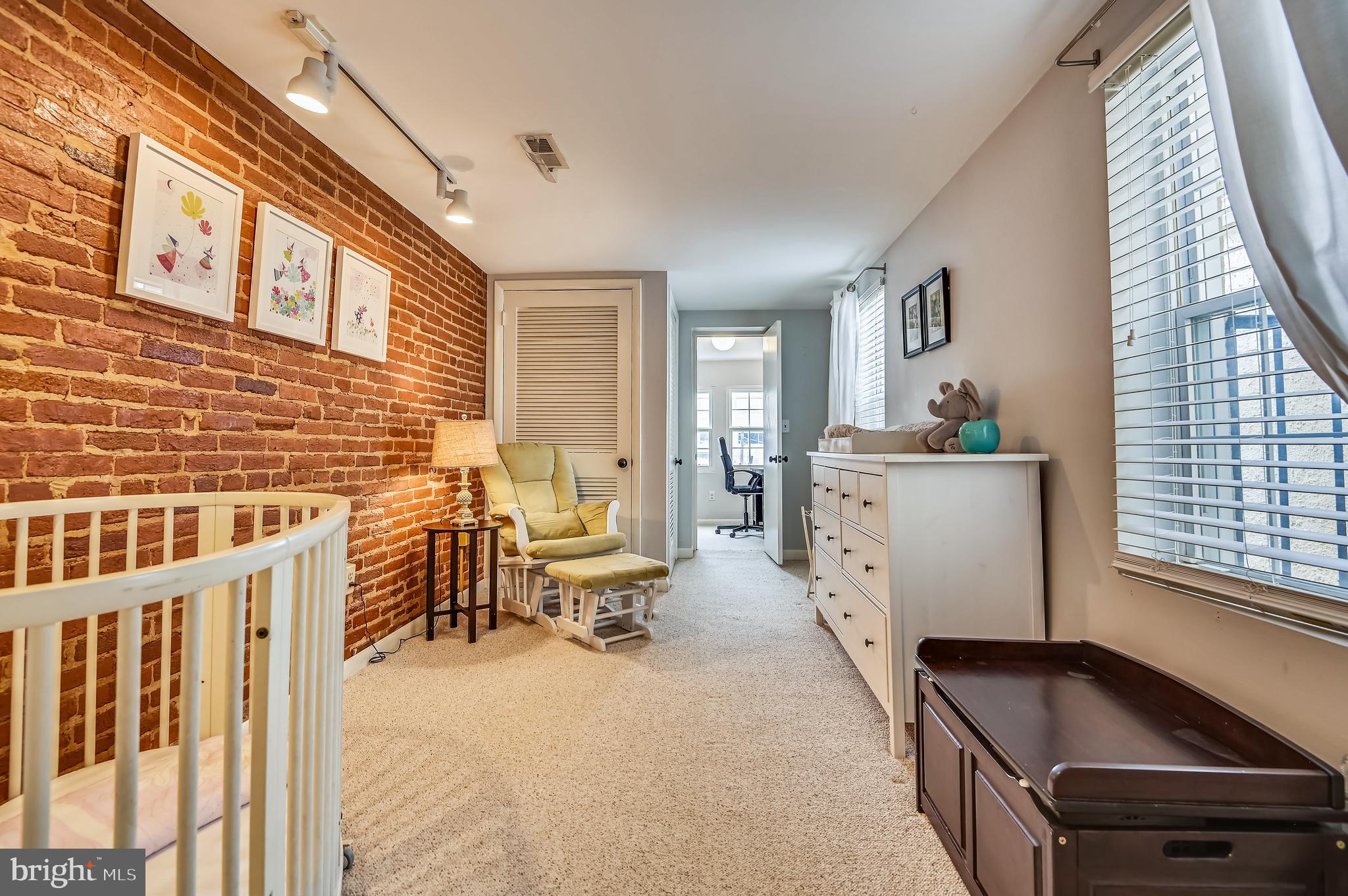 1143 Riverside Avenue Baltimore, MD 21230 - Photo 41 of 76 Bedroom 3 with brick walls and loads of light