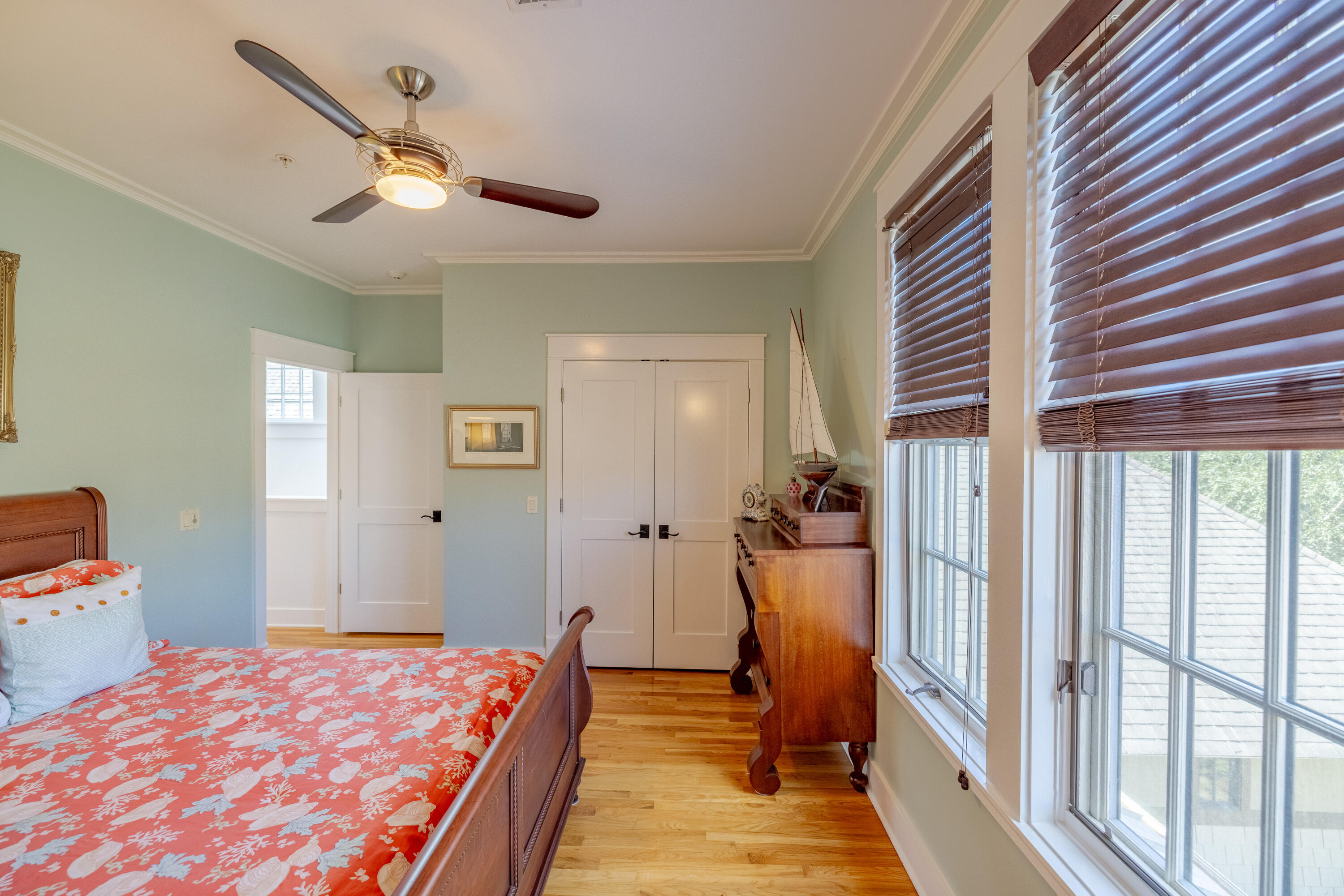 1508 Match Point Lane, Unit 302 Panama City Beach, FL 32413 - Photo 44 of 76 a bedroom with a bed and a large window with balcony view