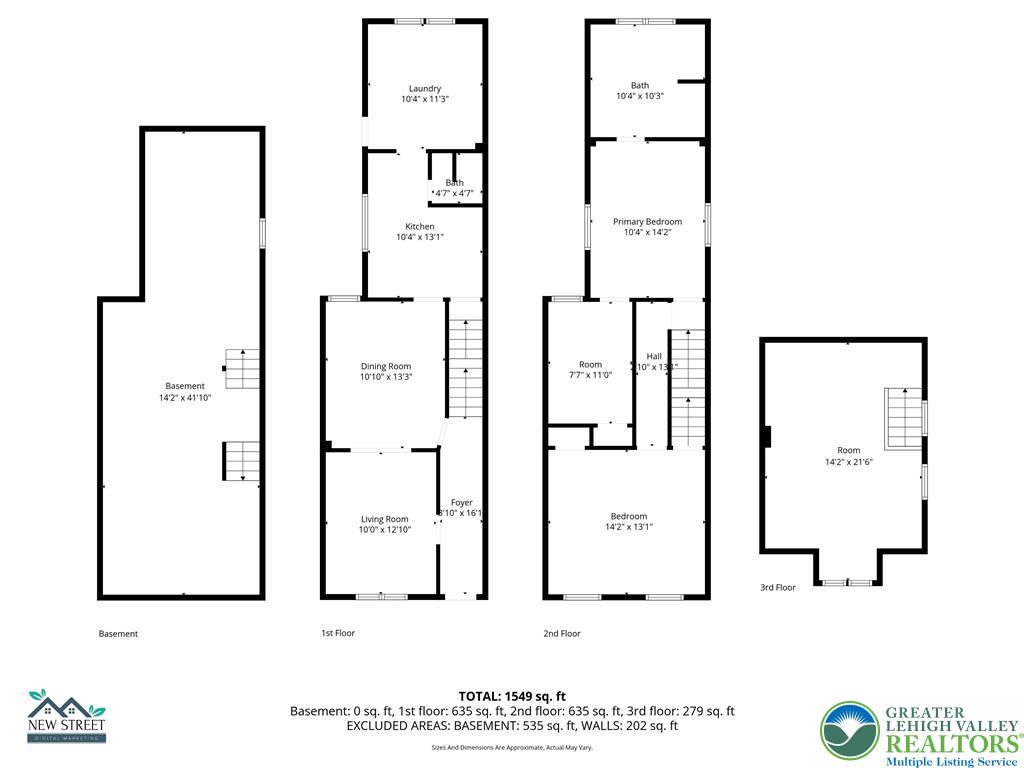 308 State Street Bethlehem, PA 18015 - Photo 30 of 30 a picture of a floor plan
