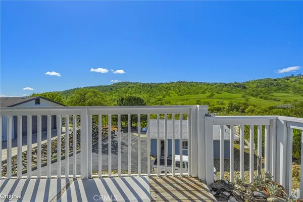 a view of a wooden roof deck