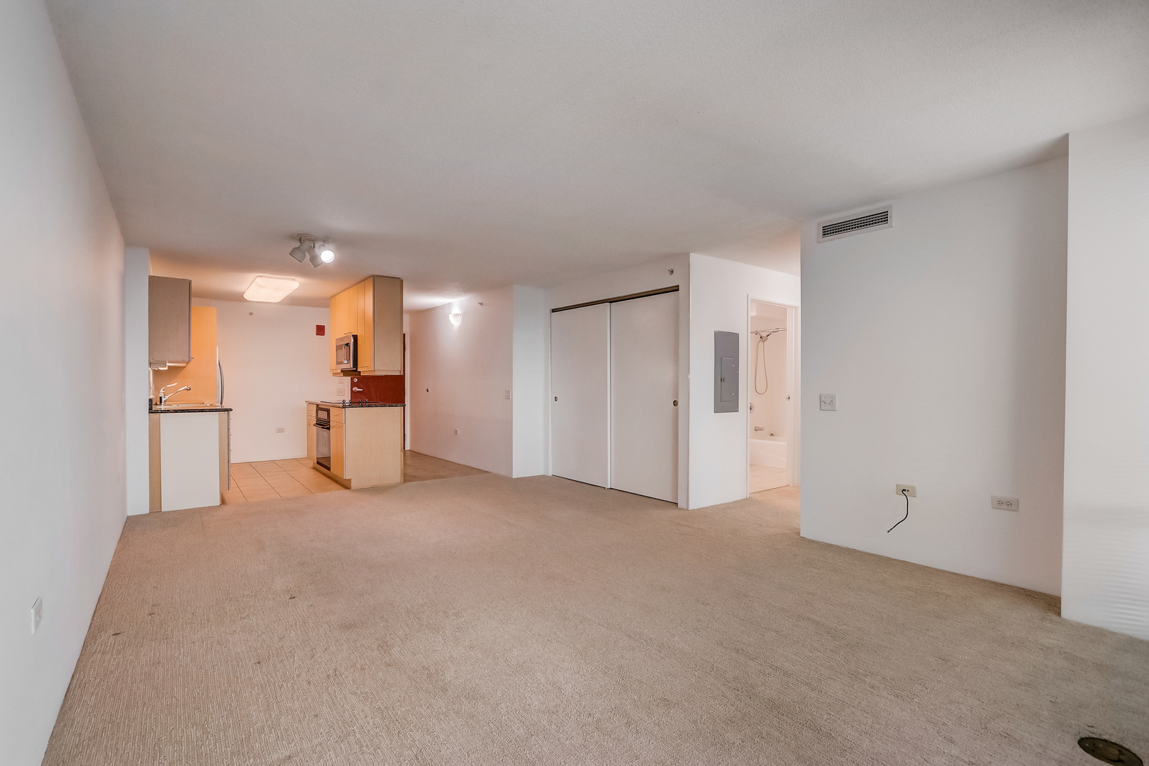 800 Elgin Road, Unit 1220 Evanston, IL 60201 - Photo 14 of 39 a view of an empty room with a kitchen