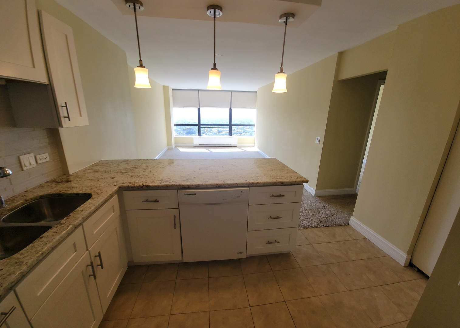 5415 North Sheridan Road, Unit 4414 Chicago, IL 60640 - Photo 6 of 23 a kitchen with sink cabinets and window