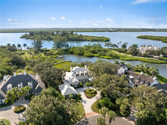 a view of a lake with houses