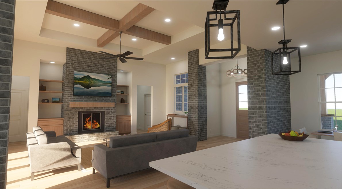 10709 Little Farm Road College Station, TX 77845 - Photo 2 of 7 a living room with furniture and a fireplace